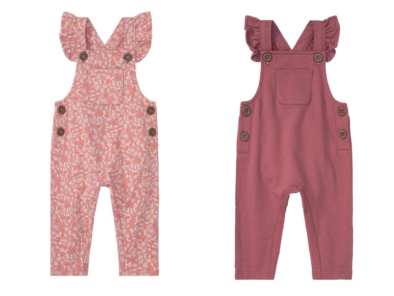 lupilu® Dívčí kalhoty s laclem s BIO bavlnou (baby/infant#female#ne)