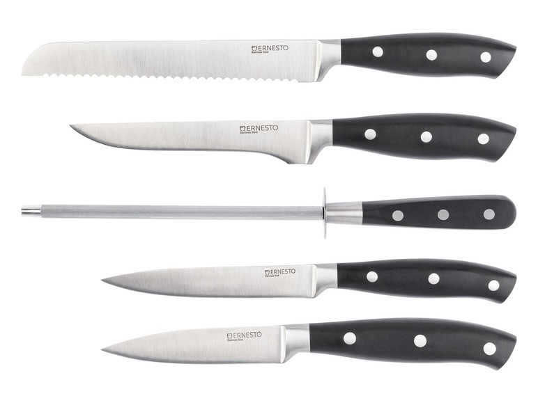 ERNESTO® Kuchyňský nůž / Ocílka s ergonomickou ru